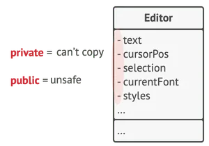 How to make a copy of the object's private state?